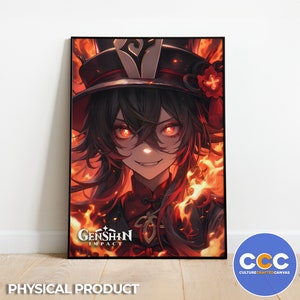 genshin impact hu tao HD Art Poster Home Decor Wall Scroll Painting 60X90cm  nnn