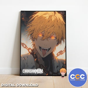 Chainsaw Man Denji Anime' Poster, picture, metal print, paint by ende  fitimtar