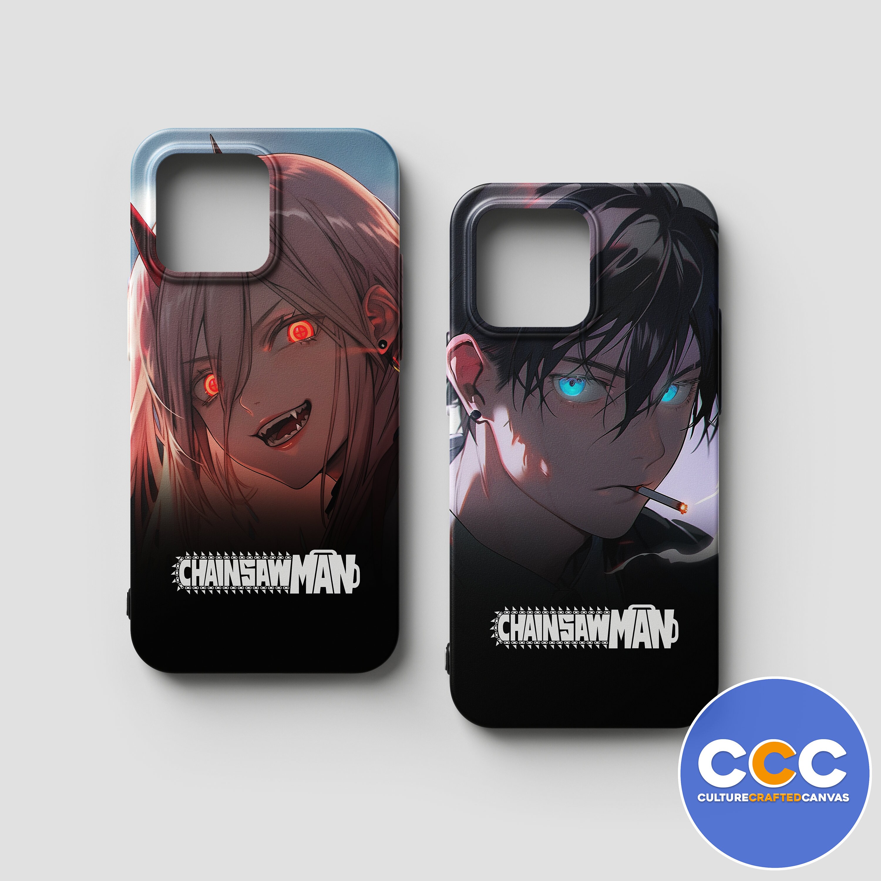 CHAINSAW MAN Phone Cases, Makima, Aki, Denji, Power Anime Manga iPhone