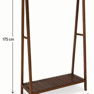 Cabideiro de madeira com prateleira superior e sapateira, suporte minimalista, decoração para casa, prateleira de guarda-roupa escandinava para quarto e corredor, 175 cm