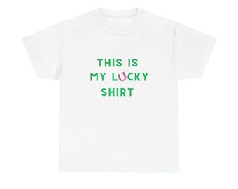 Esta es mi camiseta de la suerte, camiseta del Día de San Patricio para mujer, camiseta, suerte, San Patricio