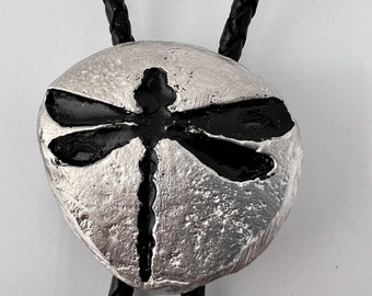 Dragonfly Bolo Tie handcrafted for adults and kids featuring the casted elegance of pewter