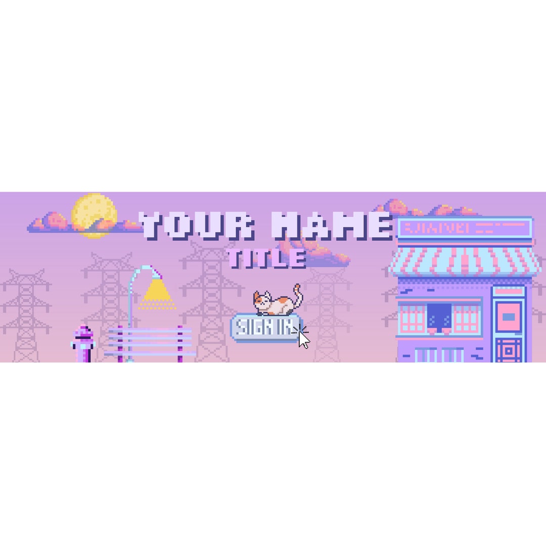 Custom Discord Banner 8bit, Cute, Pastel, Gif Etsy