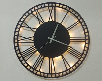 Circle Metal Wall Clock, Modern Metal Wall Clock, Unique Wall Clock, Wall Clock Suitable for Living Room, Wall Clock, Gift for