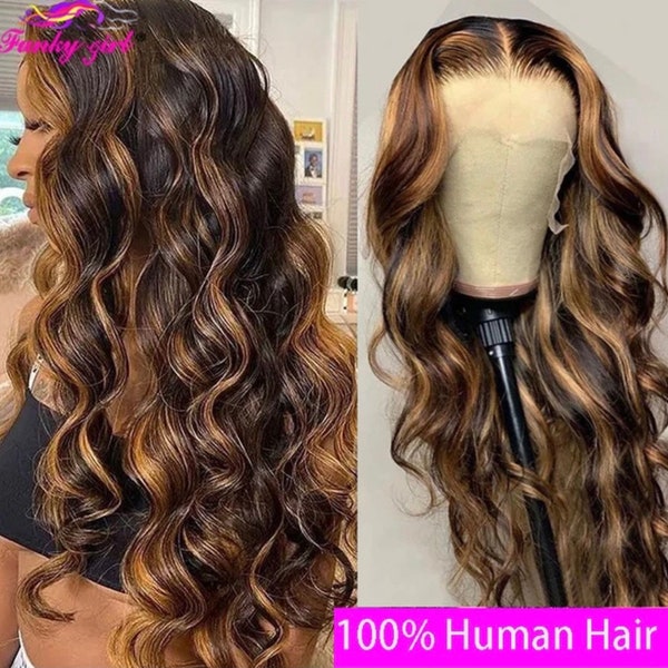 Highlight bodywave Human Hair wig