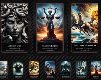 Delphi Oracle Tarot Deck - 78 Greek Mythology Cards Unique