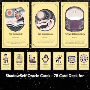 Shadow Self Oracle Deck: 78 kaarten voor schaduwwerk, innerlijke genezing en zelfontdekking | Jungiaanse reflectietool