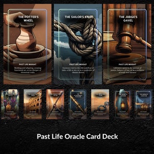 Past Life Revelation Oracle Cards | Eternal Echoes Oracle Deck | 78 Card - Unique