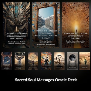 Baralho Oráculo de Mensagens da Alma Sagrada, 78 Cartas de Tarô para Orientação Divina e Mensagens do Eu Superior, Cartas Oráculo Intuitivas para Visão Espiritual