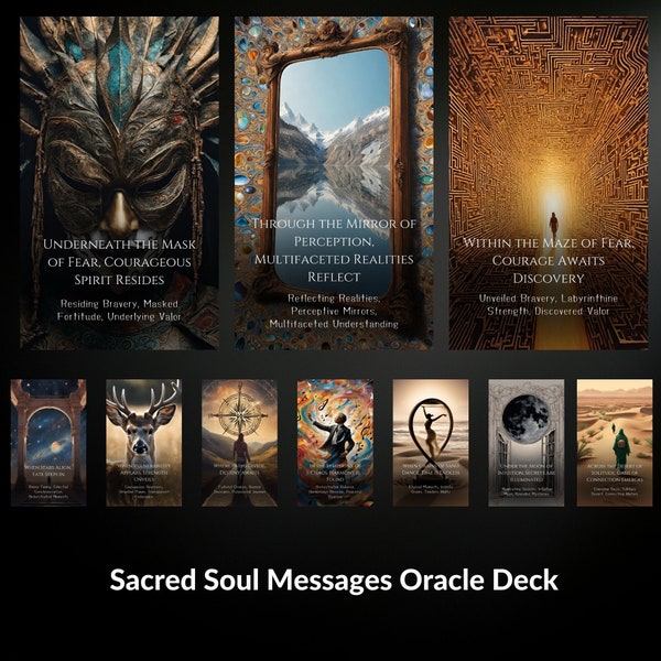 Sacred Soul Messages Oracle Deck, 78 Tarot Cards for Divine Guidance and Higher Self Messages, Intuitive Oracle Cards for Spiritual Insight