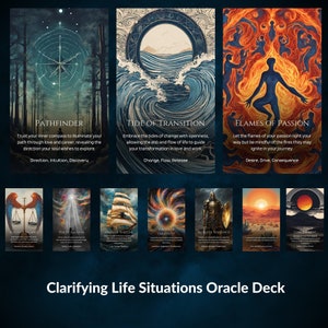 Clarifying Life Situations Oracle Deck - 78 Unique Insight Cards for Love & Career Readings - Spiritual Guidance