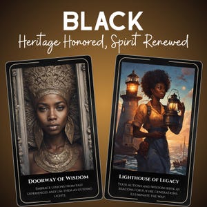 Black Radiance Oracle: een viering van erfgoed- en genezingskaarten | Cadeau spirituele begeleiding