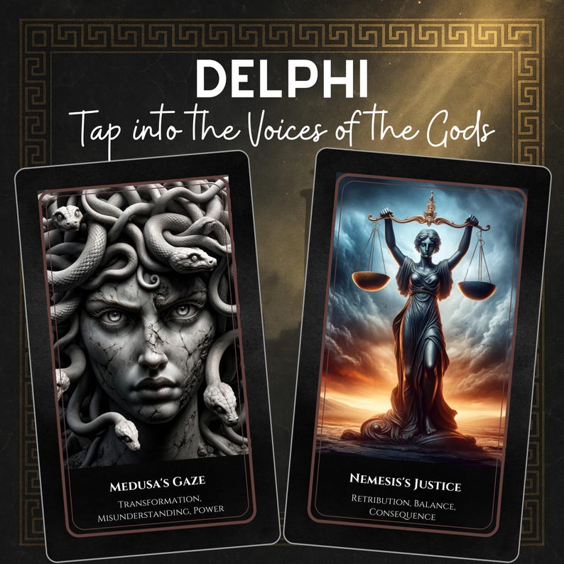 Greek Mythology Tarot – Delphi Oracle Deck | 78-Card Mystic Guidance Gift image 1
