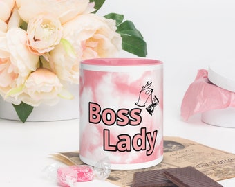 Boss Lady Mug | Mug with Pink Color Inside