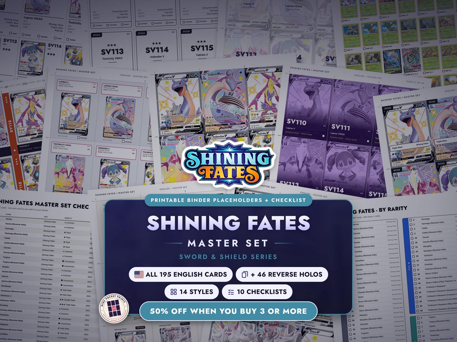 Sword & Shield: Shining Fates Master Set Binder Placeholders ...