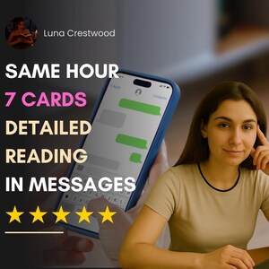 チャットタロット占い、7枚のカードメッセージで即時間配信