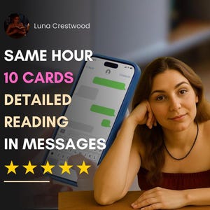 チャットタロット占い、10枚のカード、メッセージで即時間配信
