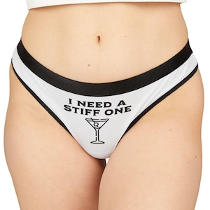 Funny Women&#39;s Thongs, Honeymoon Lingerie, Valentines Panties, Anniversary Underwear, Naughty Gift for Her, Bridal Shower