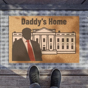 Funny Donald Trump Doormat, Political Custom Mat, Home Decor Gift, Unique Welcome Mat, Personalized Entrance Rug