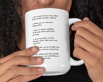 Best Life Quotes Ceramic Mug 15oz, Inspirational Quotes Coffee Mug, Motivational Quote White Ceramic Mug, Positive Affirmation Cup, Best Mug