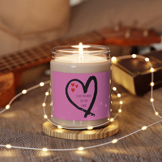 Ich liebe dich mehr Soya Duftkerze, 9 Unzen, Valentinstag Kerze, Valentinstag Geschenk für sie, süße Herz Kerze, Geschenk für Frau