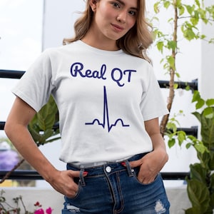 Real QT EKG T-Shirt, Cardiology Arrhythmia T-Shirt, Funny Medical Shirt, Hospital Medicine Nurse T-Shirt, Cardiology Nurse Shirt