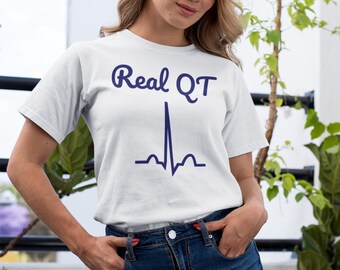 Real QT EKG T-Shirt, Cardiology Arrhythmia T-Shirt, Funny Medical Shirt, Hospital Medicine Nurse T-Shirt, Cardiology Nurse Shirt