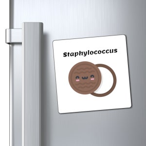 Funny Staphylococcus aureus Magnet, Microbiology Joke Magnet, Microbiologist Gift, Pharmacist Gift, Nurse Gift, Doctor Gift, Funny Magnet