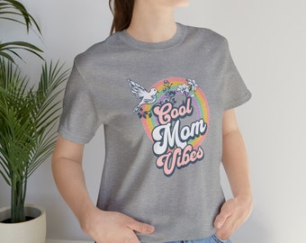 Camiseta Cool Mom Vibes, camiseta de mamá, camiseta de mamá, regalo del día de la madre, camiseta de mujer, camiseta de mamá, camiseta divertida de mamá, camiseta de vida de mamá, camisetas de mamá mamá