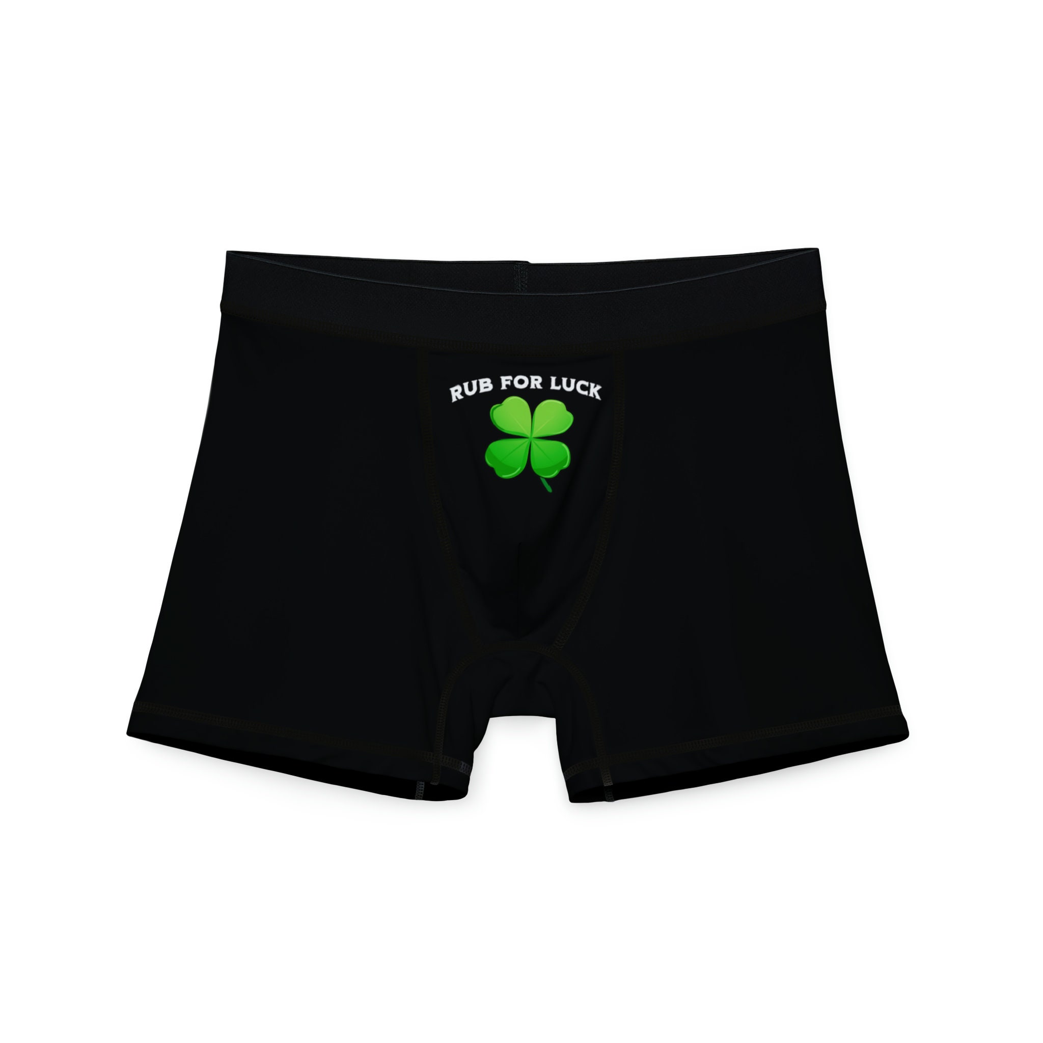 Funny "Rub for Luck" Men's St. Patrick's Day Boxers, Funny Boxer Briefs