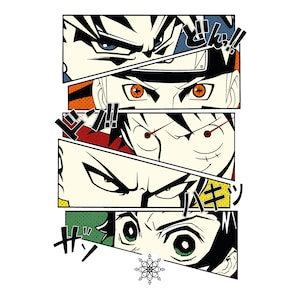 Premium Anime Layered SVG | Custom Anime Design for Cricut, DTF, DTG, Sublimation | Digital Art for T-shirts, Mugs, Gifts, Prints