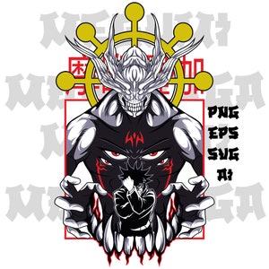 Premium Anime Layered SVG | Custom Anime Design for Cricut, DTF, DTG, Sublimation | Digital Art for T-shirts, Mugs, Gifts, Prints