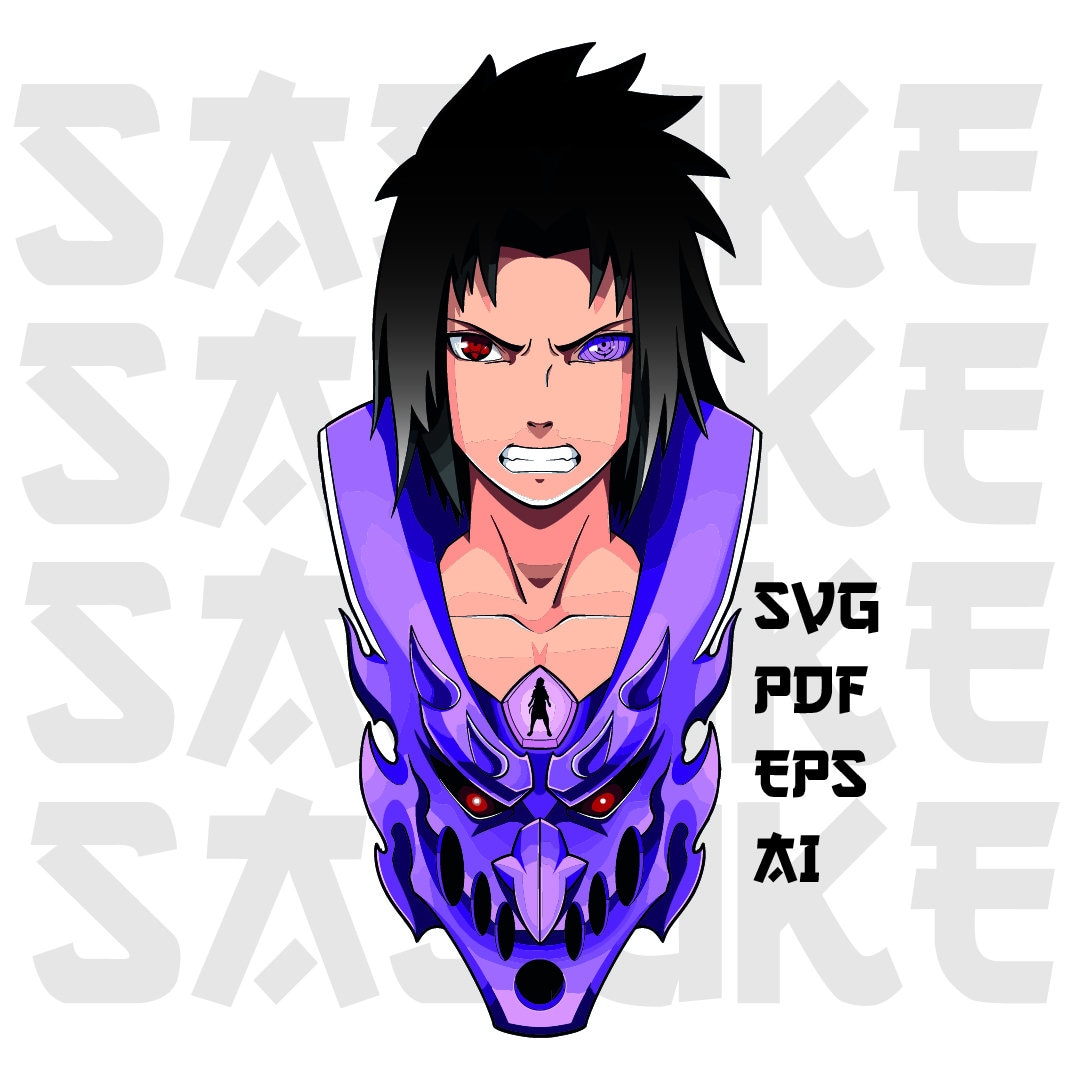 Naruto Cliparts - Sasuke Uchiha Clipart Set, Sasuke SVG cut files