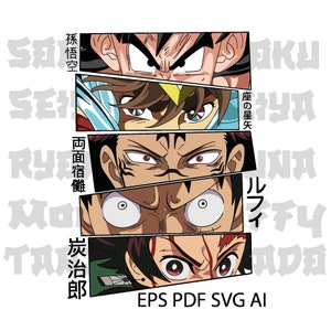 Premium Anime Layered SVG | Custom Anime Design for Cricut, DTF, DTG, Sublimation | Digital Art for T-shirts, Mugs, Gifts, Prints