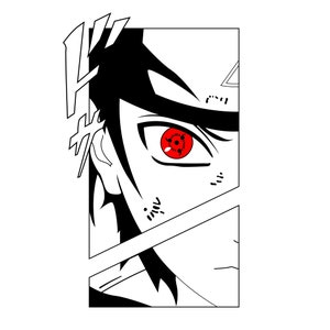 Premium Anime Layered SVG | Custom Anime Design for Cricut, DTF, DTG, Sublimation | Digital Art for T-shirts, Mugs, Gifts, Prints