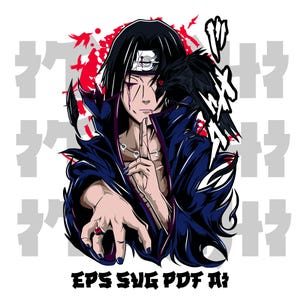 Premium Anime Layered SVG | Custom Anime Design for Cricut, DTF, DTG, Sublimation | Digital Art for T-shirts, Mugs, Gifts, Prints