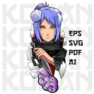 Premium Anime Layered SVG | Custom Anime Design for Cricut, DTF, DTG, Sublimation | Digital Art for T-shirts, Mugs, Gifts, Prints
