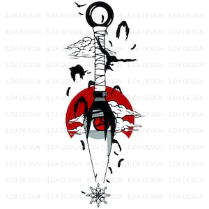 Premium Anime Layered SVG | Custom Anime Design for Cricut, DTF, DTG, Sublimation | Digital Art for T-shirts, Mugs, Gifts, Prints