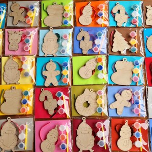 Christmas Paint Your Own Decoration, Kids Craft Kit, Xmas Eve Box, Children's Activity, Party Bag Favour, Stocking Filler, School Class image 6