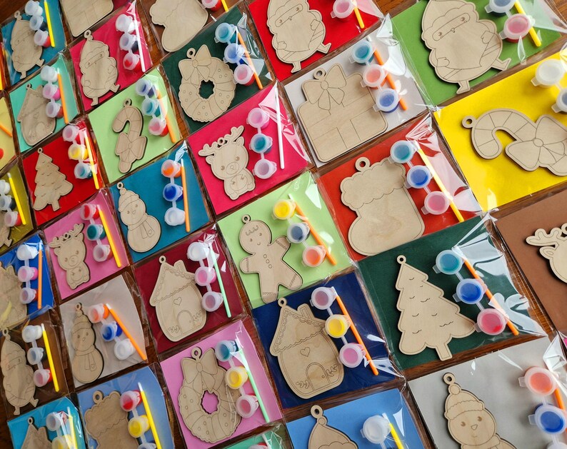 Christmas Paint Your Own Decoration, Kids Craft Kit, Xmas Eve Box, Children's Activity, Party Bag Favour, Stocking Filler, School Class image 7