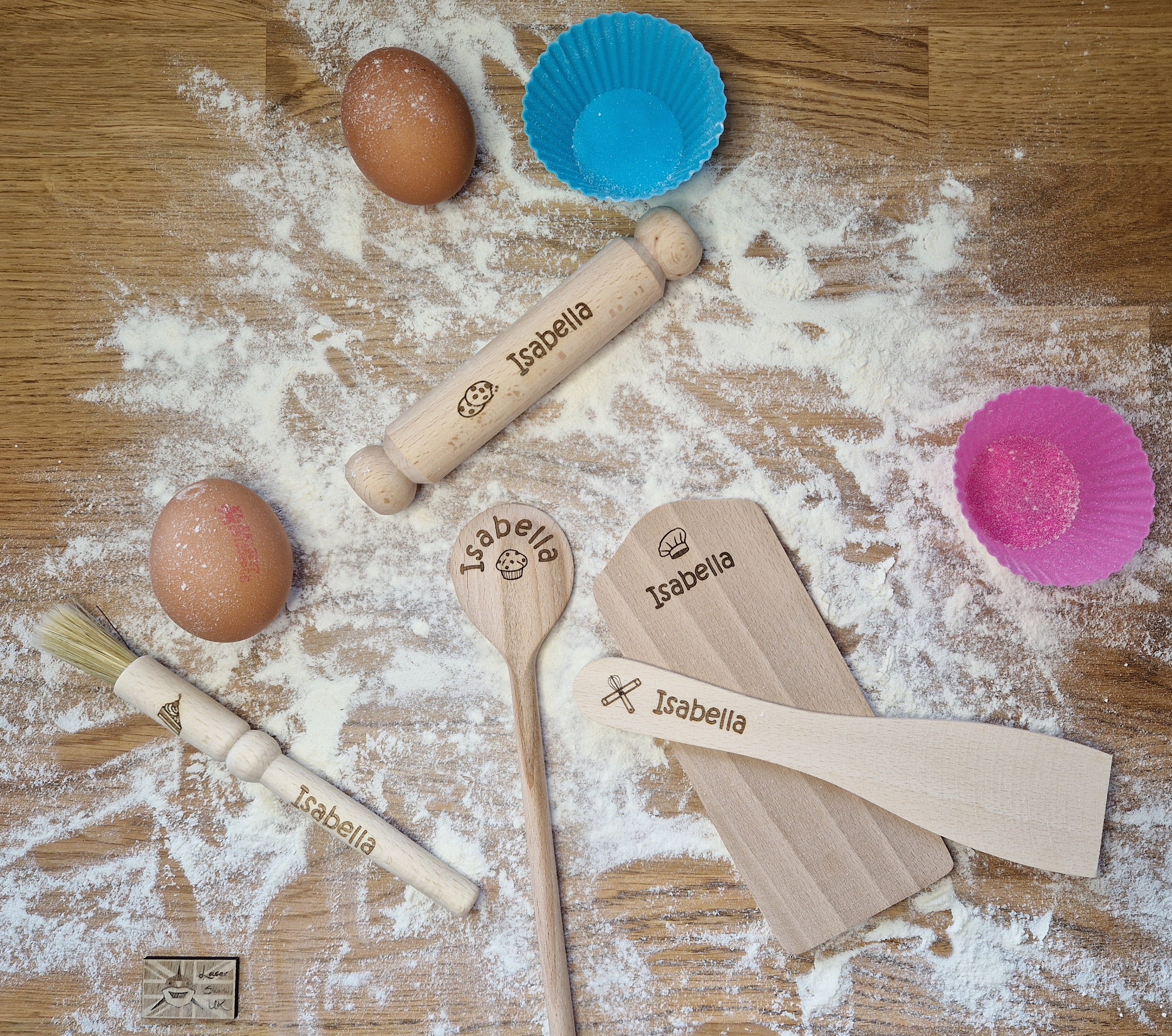 Personalised childrens baking set cheap