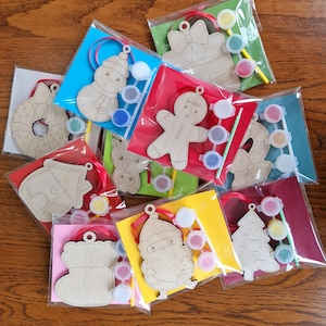 Christmas Paint Your Own Decoration, Kids Craft Kit, Xmas Eve Box, Children's Activity, Party Bag Favour, Stocking Filler, School Class image 4