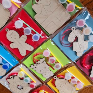 Christmas Paint Your Own Decoration, Kids Craft Kit, Xmas Eve Box, Children's Activity, Party Bag Favour, Stocking Filler, School Class image 3