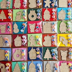 Christmas Paint Your Own Decoration, Kids Craft Kit, Xmas Eve Box, Children's Activity, Party Bag Favour, Stocking Filler, School Class image 2