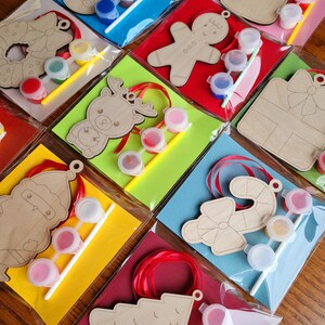 Christmas Paint Your Own Decoration, Kids Craft Kit, Xmas Eve Box, Children's Activity, Party Bag Favour, Stocking Filler, School Class image 5