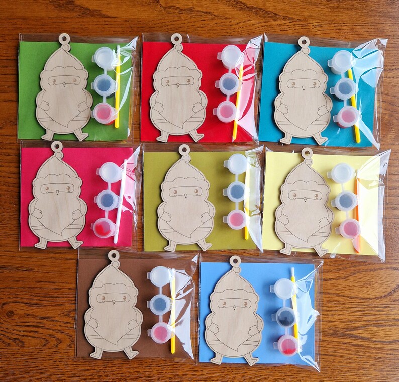 Christmas Paint Your Own Decoration, Kids Craft Kit, Xmas Eve Box, Children's Activity, Party Bag Favour, Stocking Filler, School Class image 8