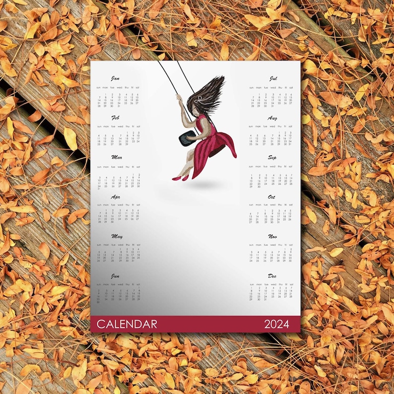 New Year Calendar for Kids 2025 Poster Calendar for School and Class