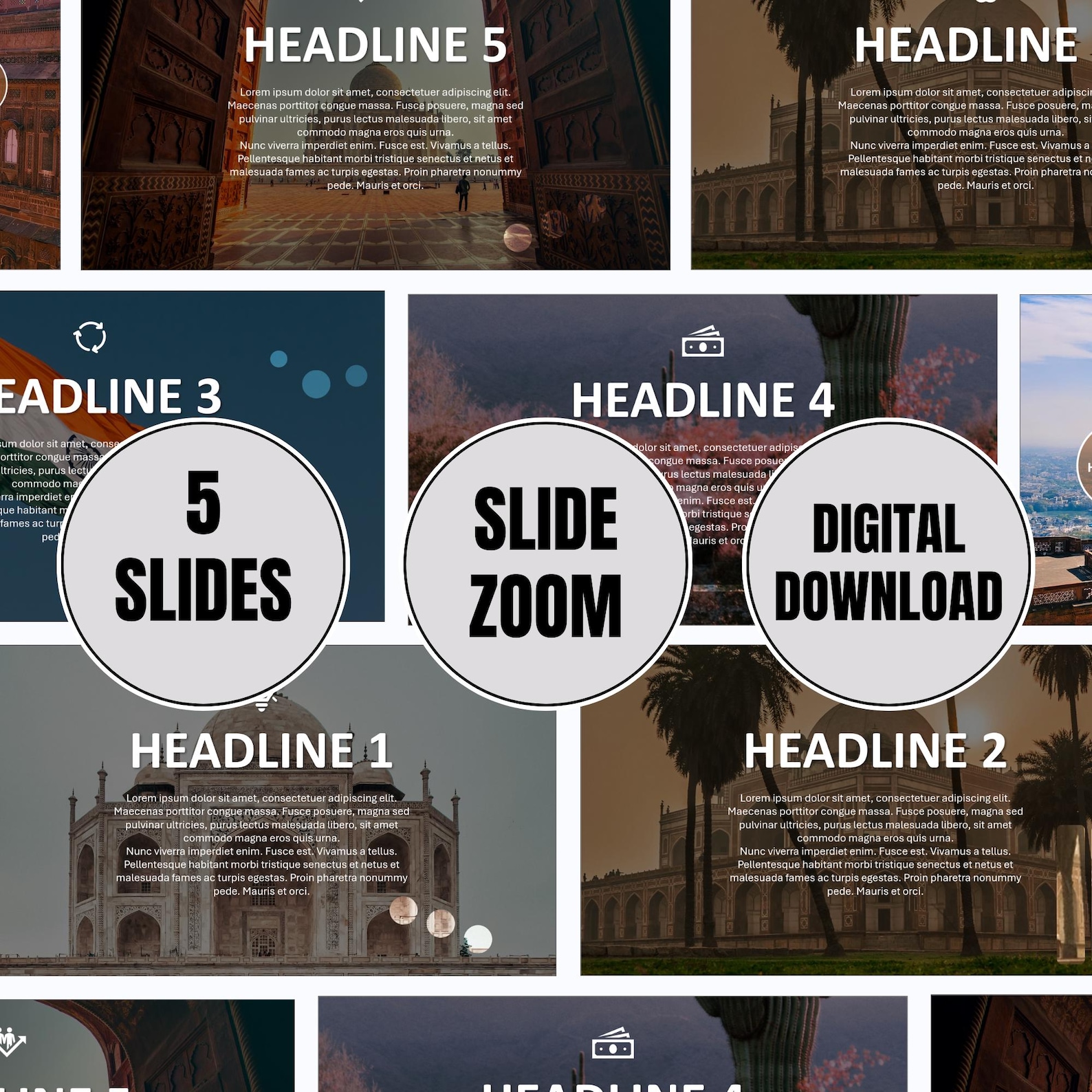 Zoom Visual Design Powerpoint Slide Zoom Powerpoint Presentation Template | Slide Zoom Transitions - Etsy