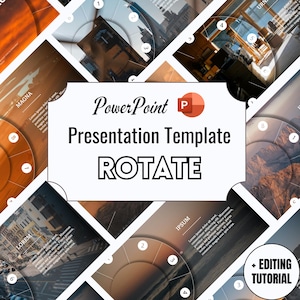 Roterande PowerPoint-mall med morfövergångar | Presentation med 10 bilder | Minimalistisk och elegant | med redigeringshandledning