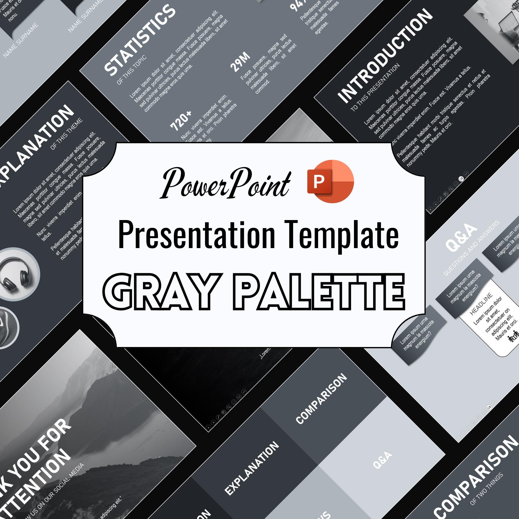 Gray Powerpoint Template – Clean Minimal Presentation With Morph ...